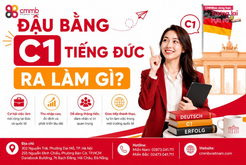 Những lưu ý khi học C1 tiếng Đức? C1 tiếng Đức ra làm gì? 2 Đậu bằng C1 tiếng Đức ra làm gì?