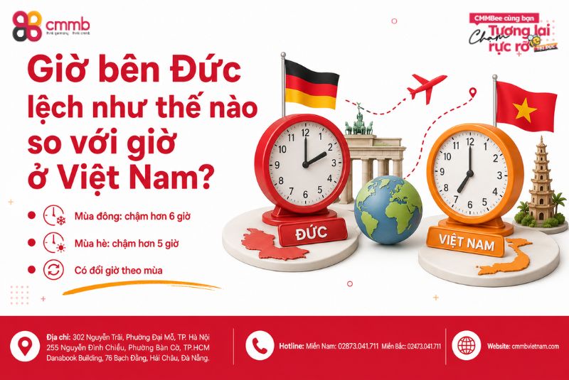 Giờ bên Đức lệch như thế nào so với giờ ở Việt Nam? 2 Giờ bên Đức lệch như thế nào so với giờ ở Việt Nam?