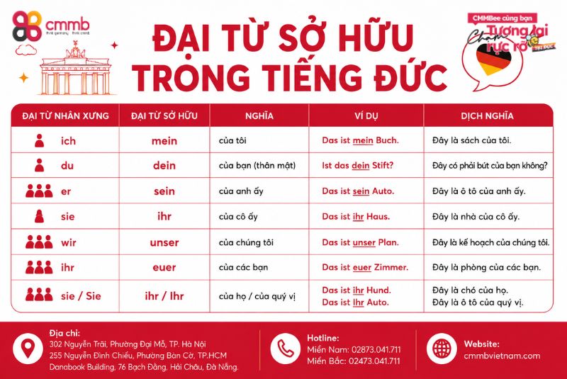 Đại Từ Sở Hữu Trong Tiếng Đức, Cách Nói Sở Hữu Trong Tiếng Đức 2 Đại từ sở hữu trong tiếng Đức