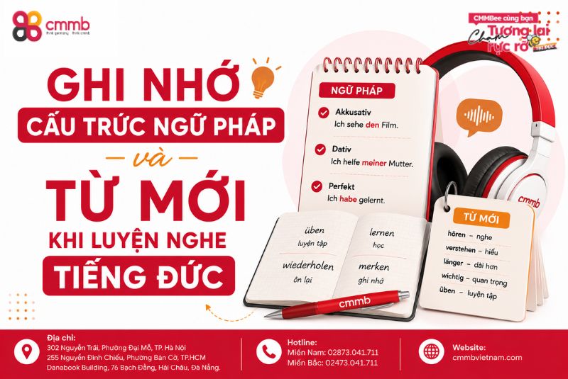 Phương Pháp Luyện Nghe Tiếng Đức Hiệu Quả Giúp Bạn Tiến Bộ Nhanh Chóng 3 Ghi nhớ cấu trúc ngữ pháp và từ mới khi luyện nghe tiếng Đức