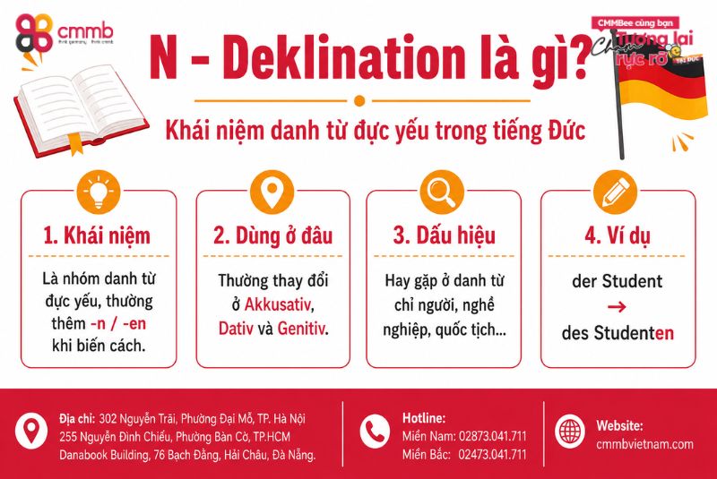 N - deklination là gì? Cách Chia Danh Từ trong Tiếng Đức 1 N - deklination là gì?