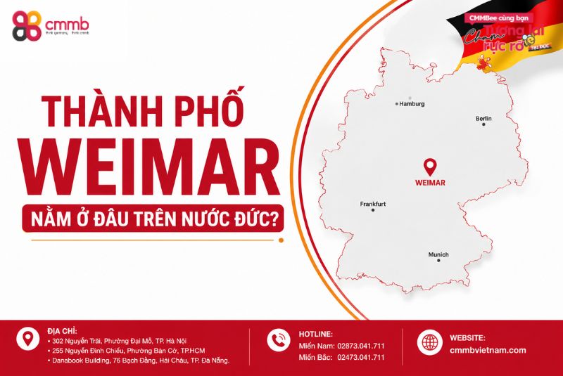 Thành phố Weimar được nằm ở đâu trên nước Đức?