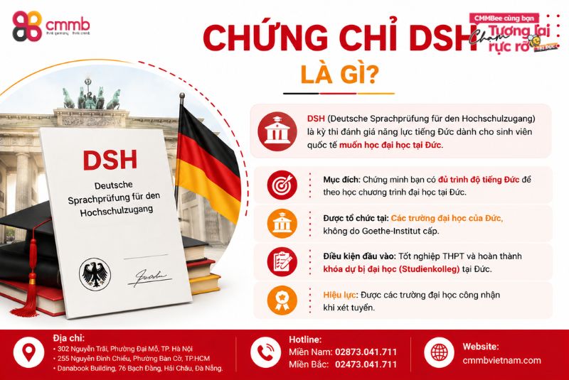 Chi tiết về chứng chỉ tiếng Đức DSH phải nắm vững trước khi đi du học 1 Chứng chỉ DSH là gì?