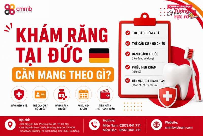 5 LƯU Ý CẦN NHỚ KHI KHÁM RĂNG TẠI ĐỨC 2 Khám răng tại Đức cần mang theo gì?