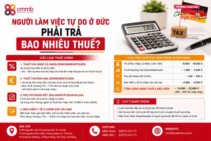 Làm Việc Tự Do Ở Đức Và 5 Điều Cần Biết 2 Người làm việc tự do Ở Đức Phải Trả Bao Nhiêu Thuế?