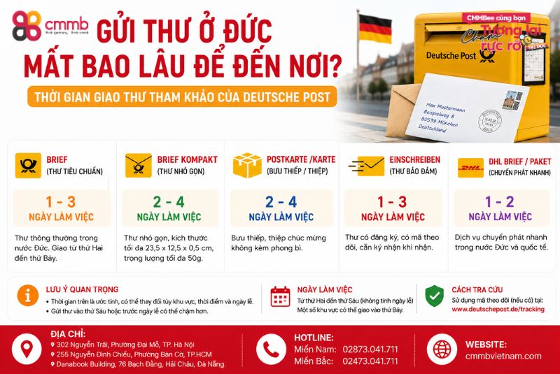 Hướng Dẫn Gửi Thư Ở Đức Và Những Điều Cần Biết 3 Gửi Thư Ở Đức Mất Bao Lâu Để Đến Nơi?