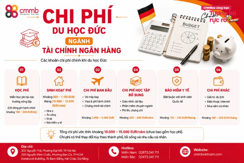 Du Học Đức Ngành Tài Chính Ngân Hàng Có Thực Sự Tốt? 3 Chi phí du học Đức ngành tài chính ngân hàng