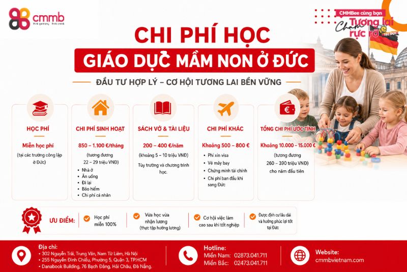 Học Giáo Dục Mầm Non Ở Đức - Lựa Chọn Hoàn Hảo 3 Chi phí học giáo dục mầm non ở Đức