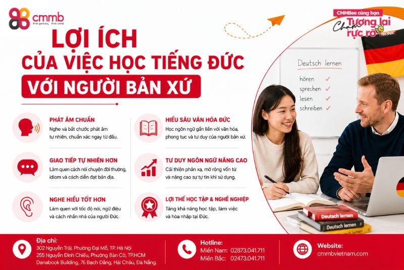 Lợi ích của việc học tiếng Đức với người bản xứ
