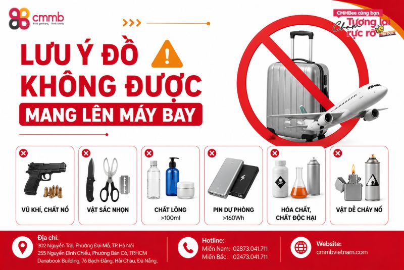 Hành Trang Du Học Đức Tối Giản Và Đầy Đủ Nhất 3 Lưu ý đồ không được mang lên máy bay