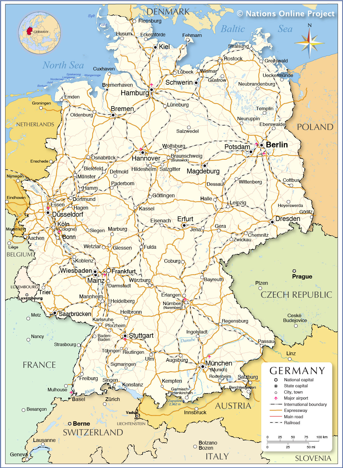 Bản đồ nước Đức 