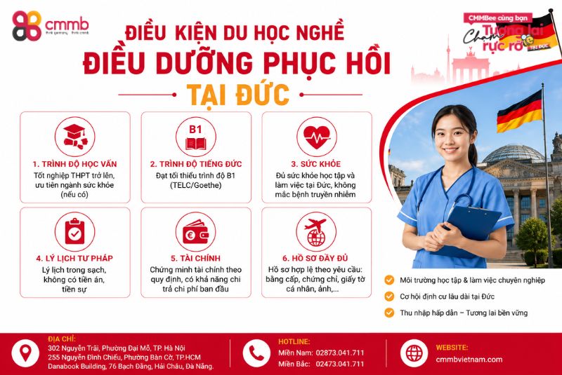 Điều kiện du học nghề Điều dưỡng phục hồi tại Đức