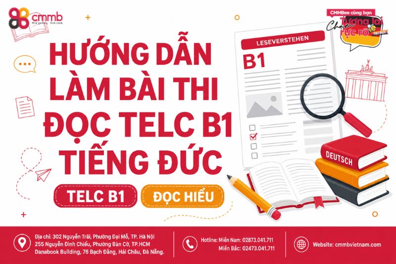 Hướng dẫn làm bài thi đọc TELC B1 tiếng Đức kèm tài liệu
