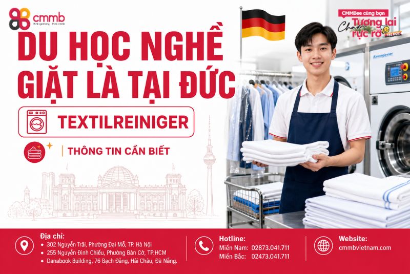 Thông tin về du học nghề giặt là tại Đức Textilreiniger