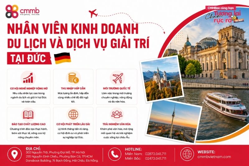 Du học nghề Nhân viên kinh doanh du lịch và dịch vụ giải trí tại Đức 1 Lợi thế khi trở thành Nhân viên kinh doanh du lịch và dịch vụ giải trí tại Đức