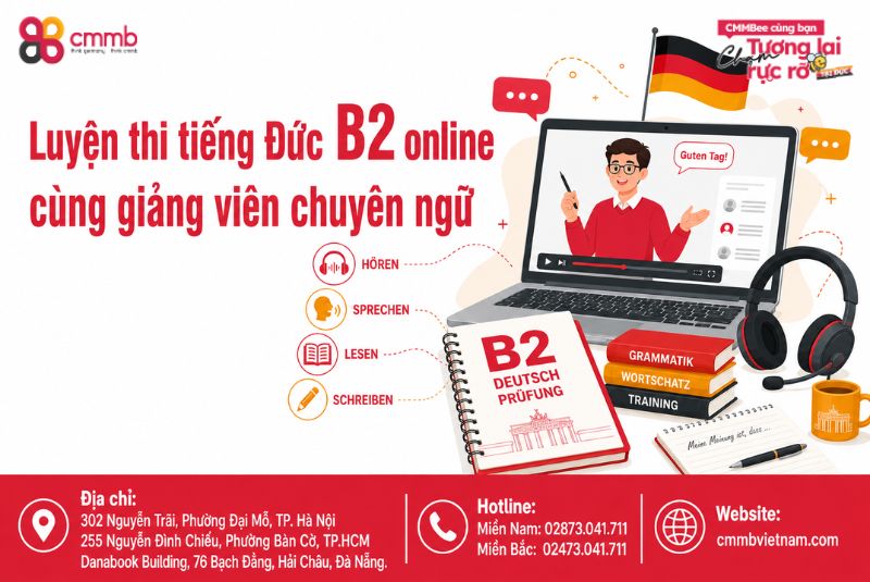 Luyện thi tiếng Đức B2 online cùng giảng viên chuyên ngữ