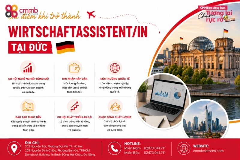 Ưu điểm khi trở thành Wirtschaftassistent/in