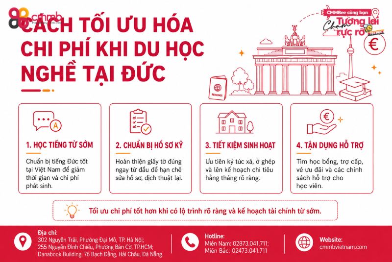 Chi Phí Du Học Nghề Tại Đức - Tất Cả Thông Tin Cần Biết 2 Cách tối ưu hóa chi phí khi du học nghề tại Đức