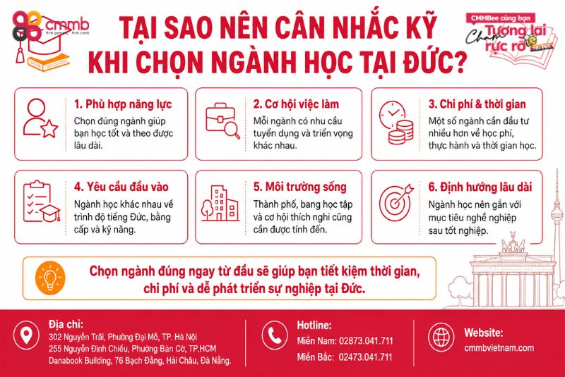Du học Đức nên học ngành gì? Top những ngành du học HOT 1 Tại sao nên cân nhắc kỹ khi chọn ngành học tại Đức?