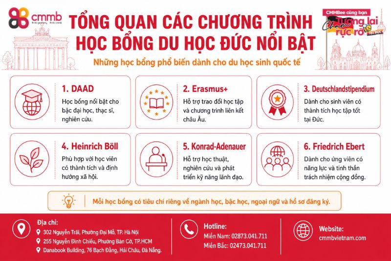 Các chương trình học bổng du học Đức và bí quyết xin học bổng 1 Tổng quan các chương trình học bổng du học Đức nổi bật