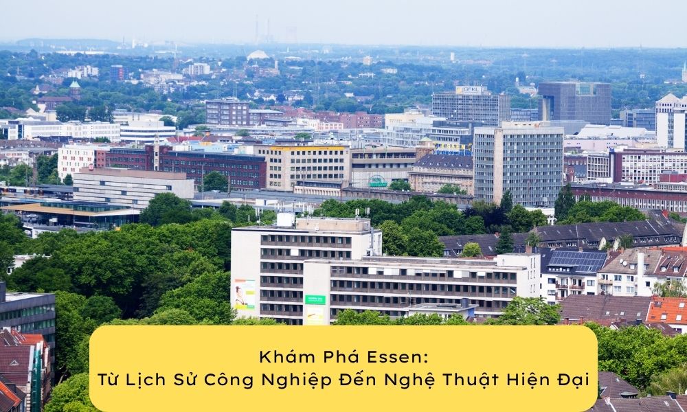 thành phố essen nhìn từ trên cao