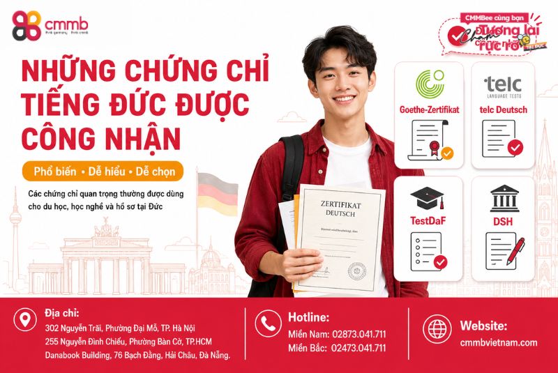 Những chứng chỉ tiếng Đức được công nhận