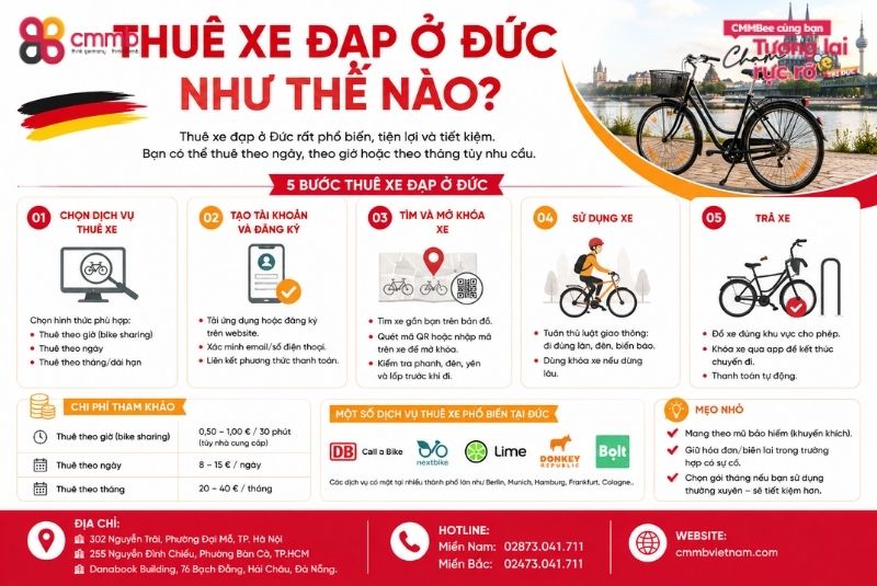 Mua Xe Đạp Ở Đức Dễ Dàng Với 5 Cách Thức Sau 3 Thuê Xe Đạp Ở Đức như thế nào?