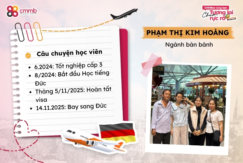 Câu chuyện du học nghề Đức ngành Bán bánh của Phạm Thị Kim Hoàng