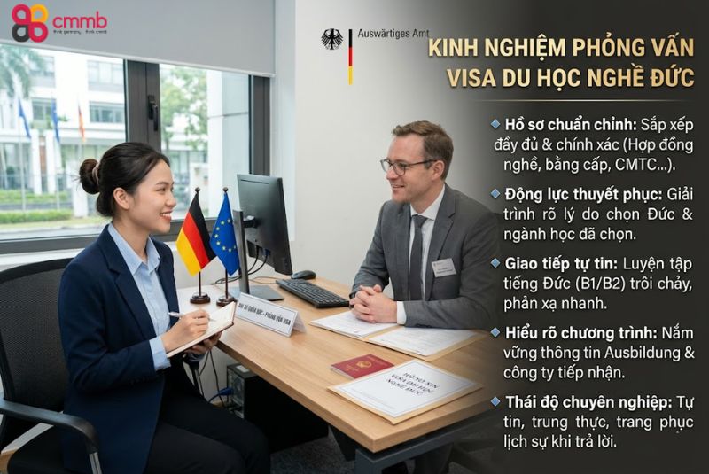 Kinh nghiệm phỏng vấn visa du học nghề Đức