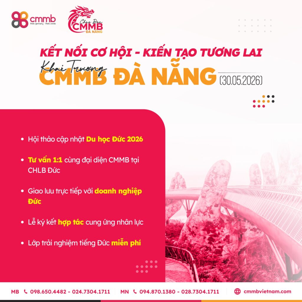 Chuỗi sự kiện khai trương CMMB Đà Nẵng chính thức ra mắt 2 Hội thảo cập nhật thông tin du học Đức 2026
