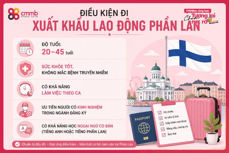 Điều kiện đi xuất khẩu lao động Phần Lan