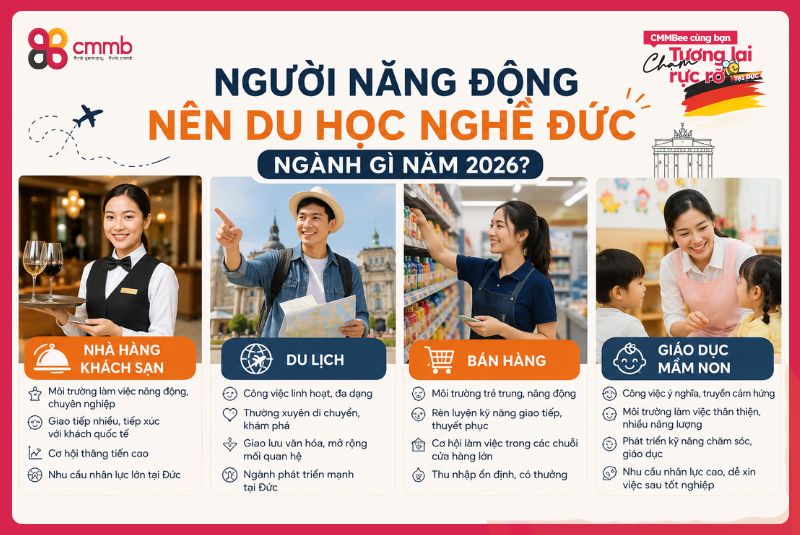 Người năng động nên du học nghề Đức ngành gì năm 2026?