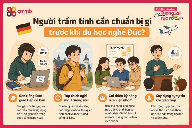 Người trầm tính cần chuẩn bị gì trước khi du học nghề Đức?
