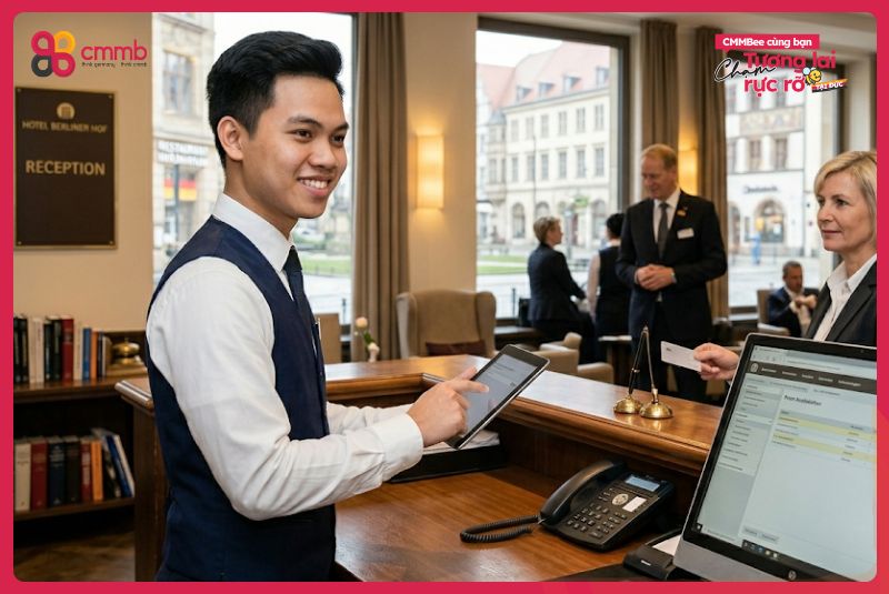 Vũ Đức Hiếu đậu visa Nhà hàng khách sạn 1 phat trien lau dai voi nganh nhks tai duc