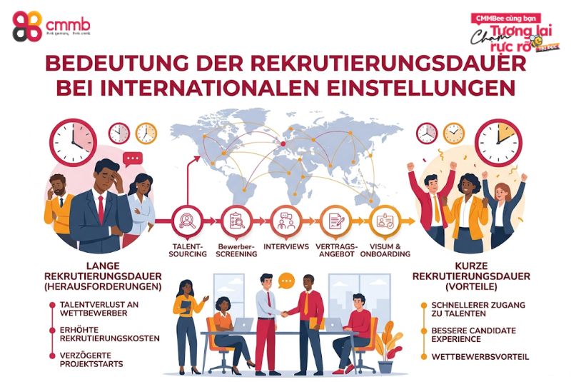 Bedeutung der Rekrutierungsdauer bei internationalen Einstellungen