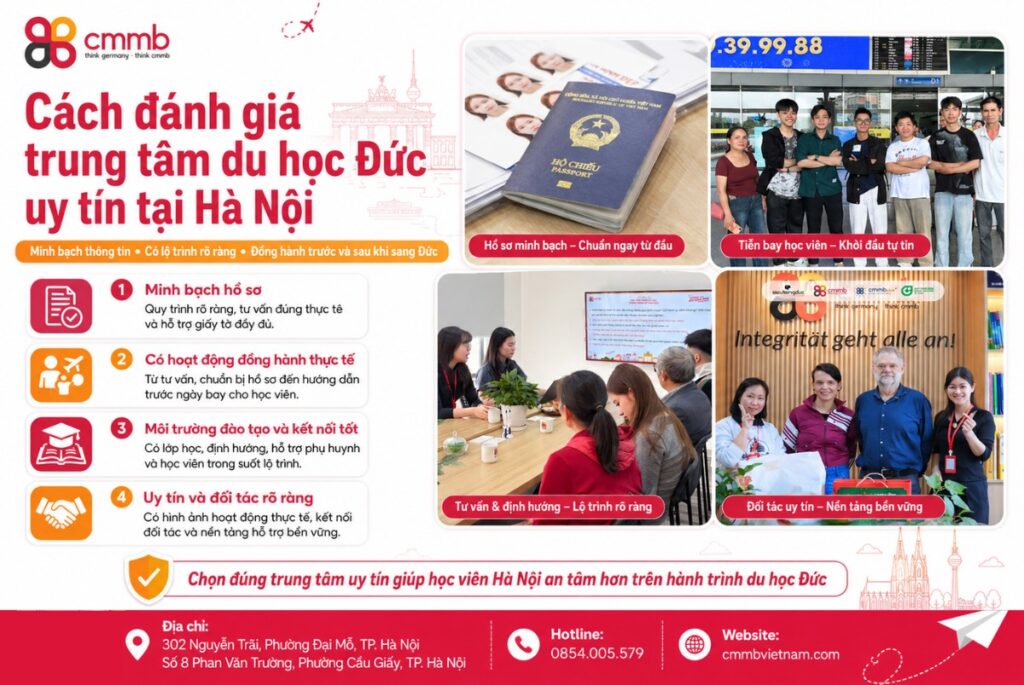 Cách đánh giá trung tâm du học Đức uy tín tại Hà Nội