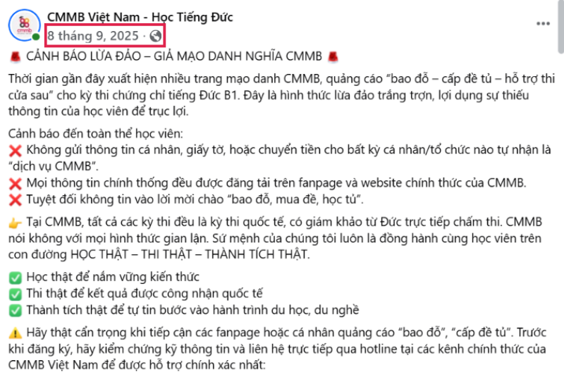 Cảnh báo 2026: Cẩn trọng trước các trang giả mạo CMMB 2 CMMB từng ghi nhận tình trạng mạo danh, lừa đảo từ tháng 9/2025