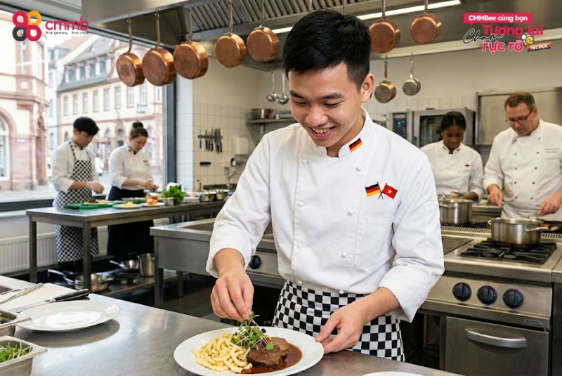 Phạm Quốc Trung đậu visa Đầu bếp 1 co hoi phat trien nghe dau bep tai duc