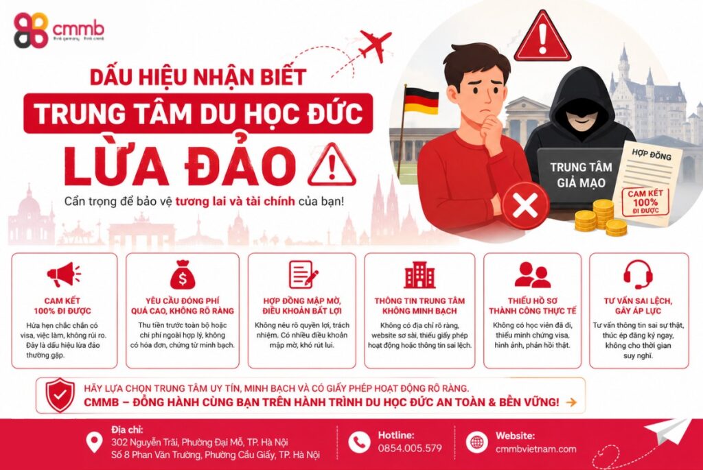 Dấu hiệu nhận biết trung tâm du học Đức lừa đảo