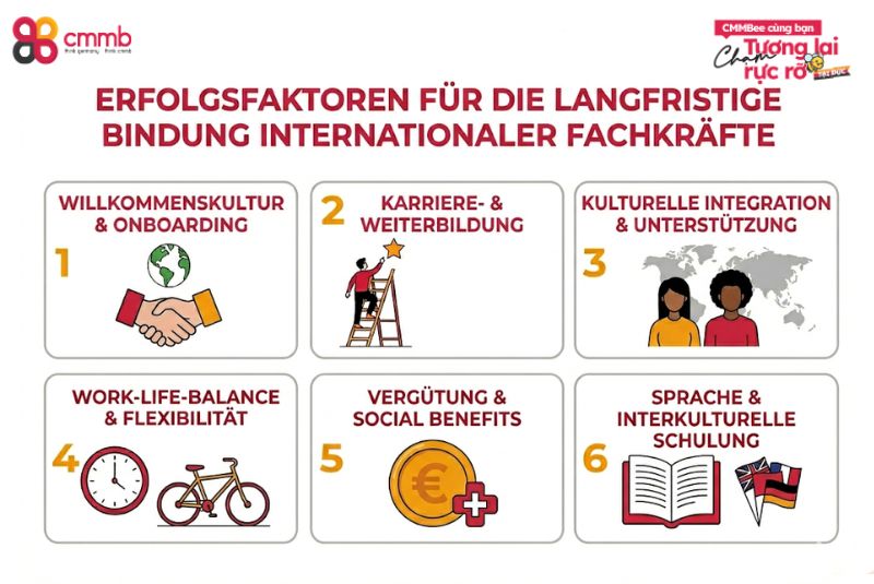 Erfolgsfaktoren für die langfristige Bindung internationaler Fachkräfte