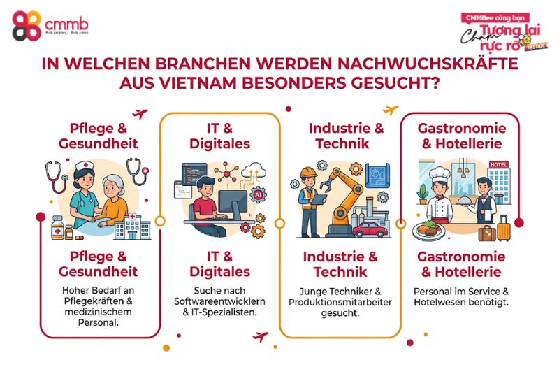 Nachwuchskräfte aus Vietnam für deutsche Unternehmen 2 In welchen Branchen werden Nachwuchskräfte aus Vietnam besonders gesucht?