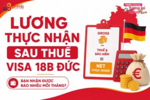Lương thực nhận sau thuế visa 18B Đức: Cách tính chi tiết
