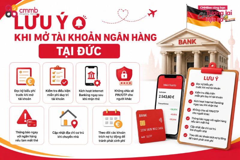 Lưu ý khi mở tài khoản ngân hàng tại Đức