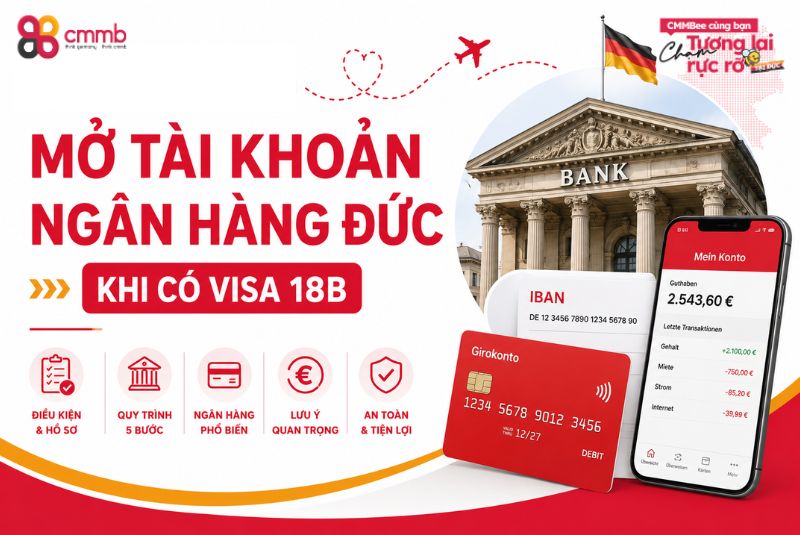 Hướng dẫn mở tài khoản ngân hàng Đức khi có visa 18B A-Z