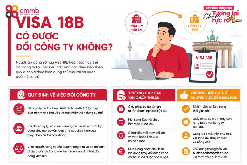 Visa 18B có thể đổi công ty không?