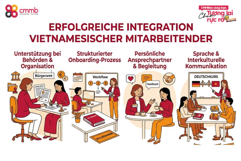 Integration und Betreuung Vietnam für Unternehmen 2 Welche Maßnahmen fördern die erfolgreiche Integration vietnamesischer Mitarbeitender?