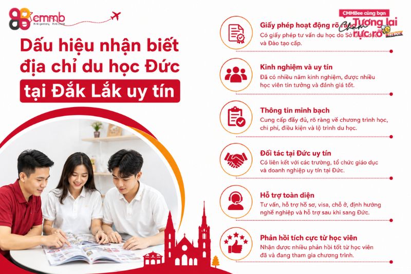 Dấu hiệu nhận biết địa chỉ du học Đức tại Đắk Lắk uy tín