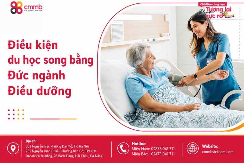Du Học Song Bằng Đức Ngành Điều Dưỡng: Nhận 2 Bằng Sau 5 Năm 3 Điều kiện du học song bằng Đức ngành Điều dưỡng