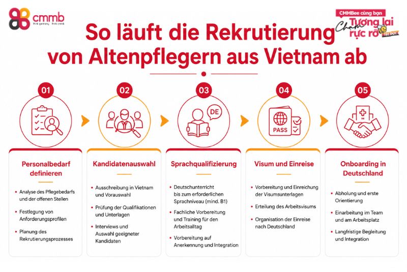 Altenpfleger aus Vietnam rekrutieren: Vorteile, Ablauf 2 So läuft die Rekrutierung von Altenpflegern aus Vietnam ab