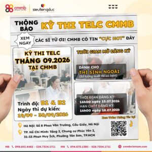 Thông báo mở cổng đăng ký thi chứng chỉ TELC B1 và B2 09/2026